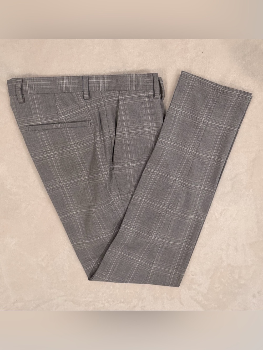 Zara Men's Gray Plaid Dress Pants Size 31